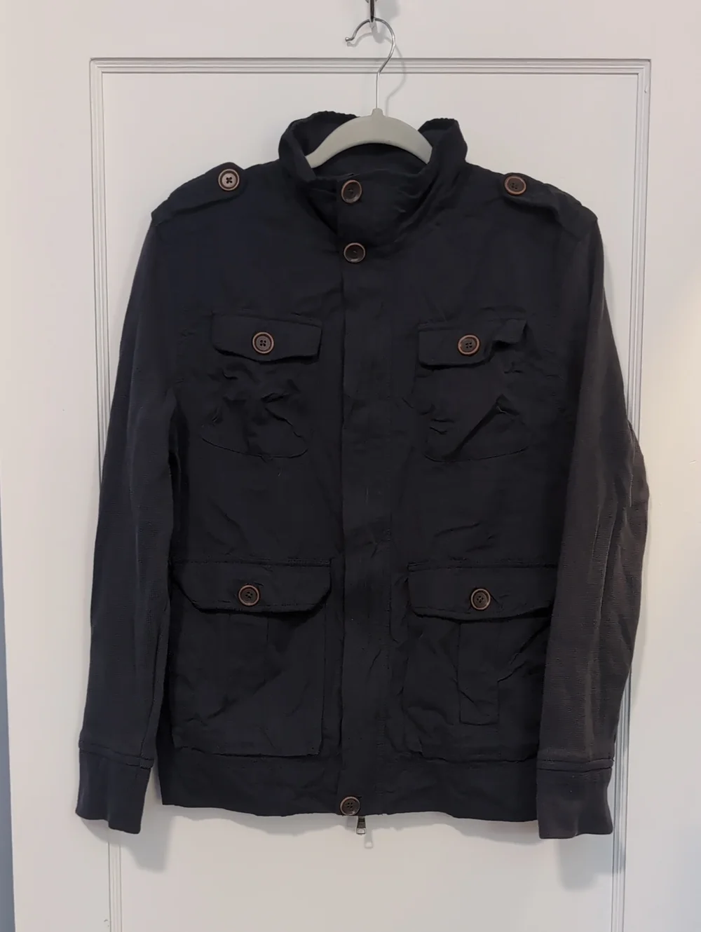 Banana Republic Navy Military-Style Field Jacket